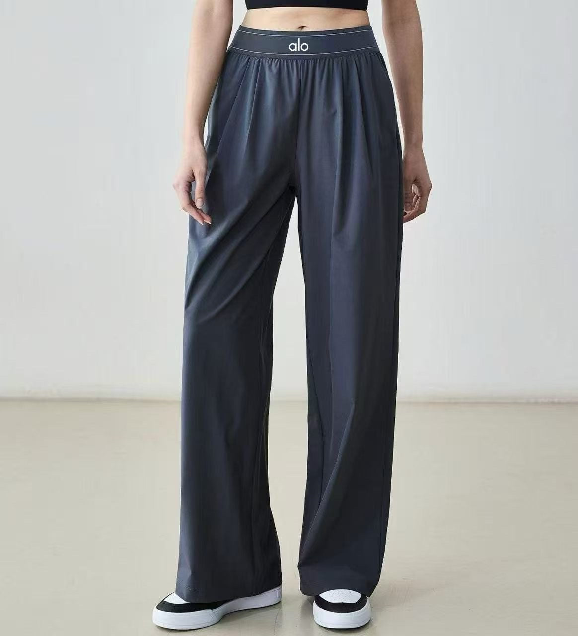 Pantalon Alo Gris Anthracite Taille Élastique