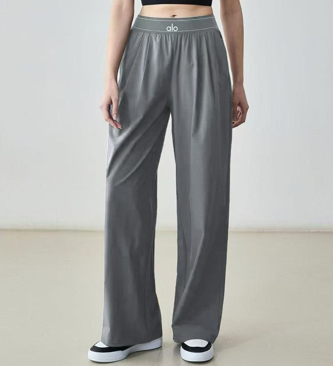 Pantalon Alo Gris Taille Élastique